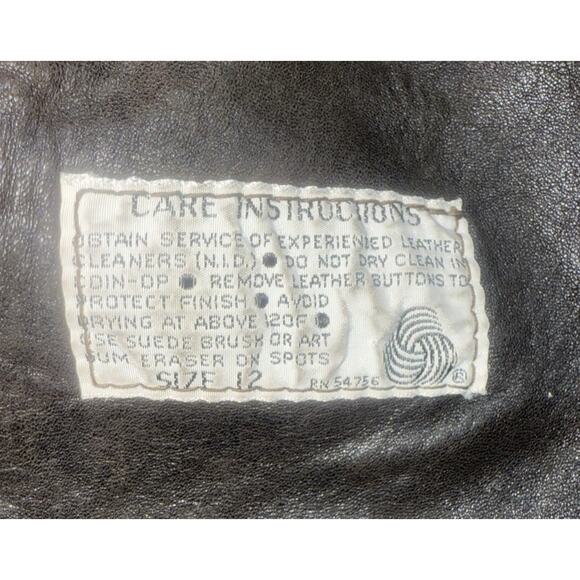 VTG Women’s Double-Breasted Suede Shearling sheepskin Long Brown Coat Size 12 - Picture 11 of 11